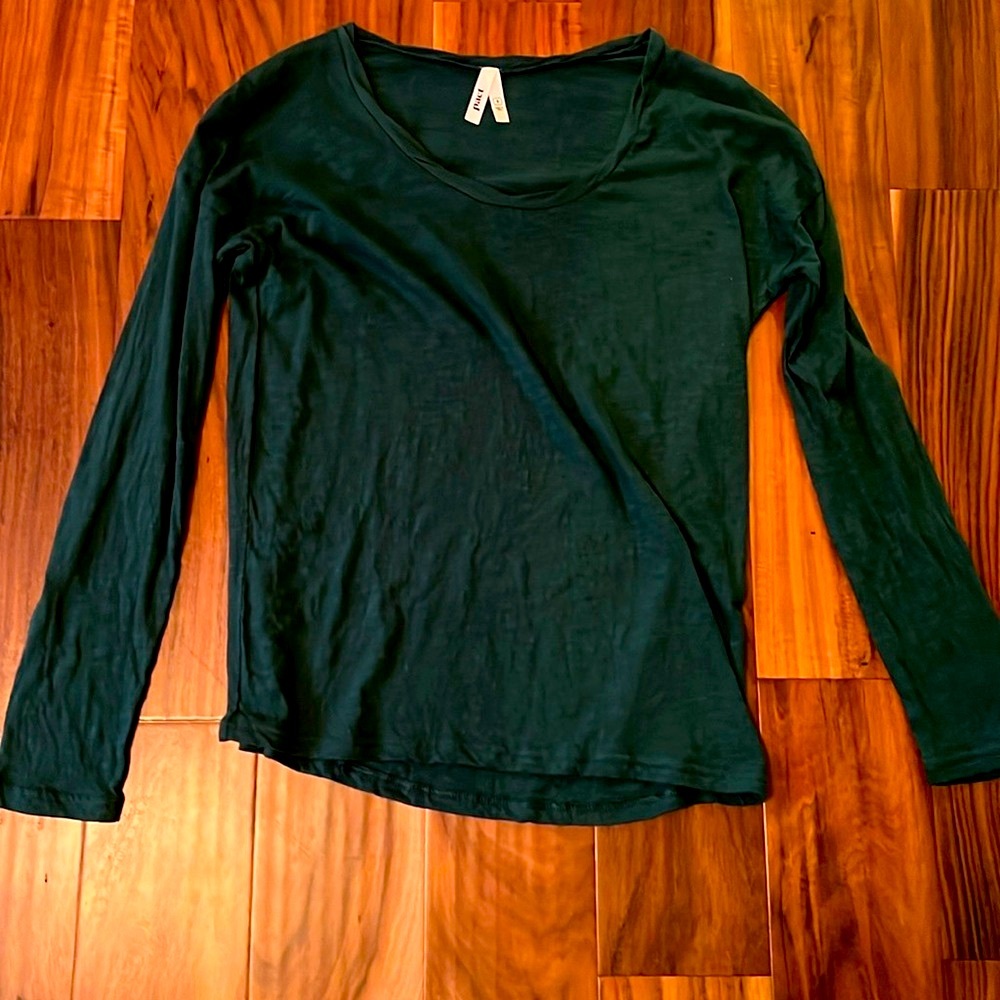 Pact Clothing Long Sleeve Tissue Pine Green Shirt S!